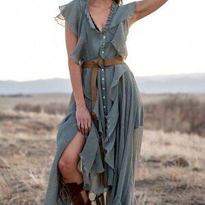 Joyfolie Cass Dress in Island Sage